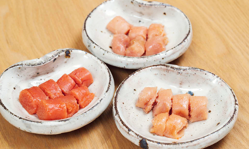 いざ実食。それぞれの明太子の良さを心ゆくまで味わい堪能